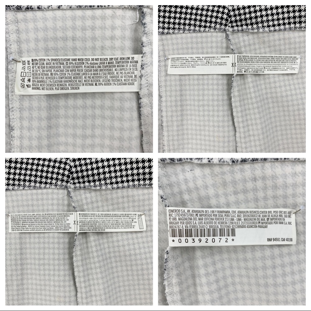 Houndstooth Zipper Front Black and White Body Con Mini Skirt by Forever 21 - Picture 10 of 12